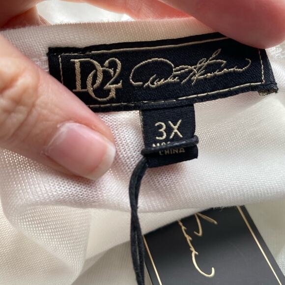 DG2 NWT Boho Fairy Angelcore Ruffle Long Sleeve Neutral Soft Whimsical Top 3X - Picture 7 of 9